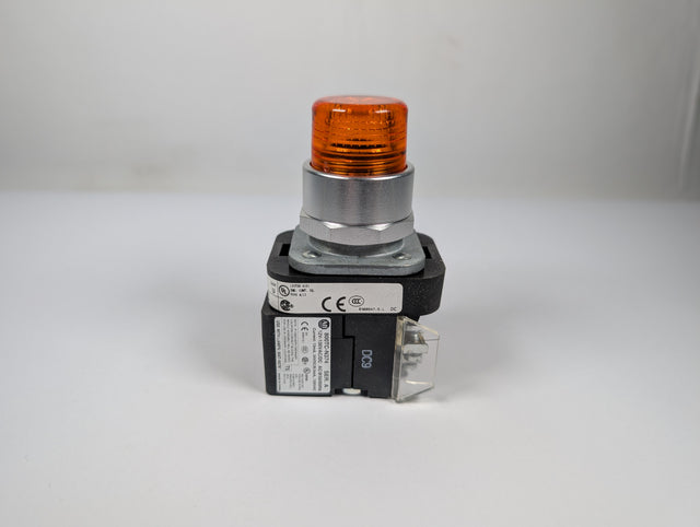 Allen Bradley - 30mm Momentary Push Button Amber - 800T - QBH2A - New - Big Liquidators