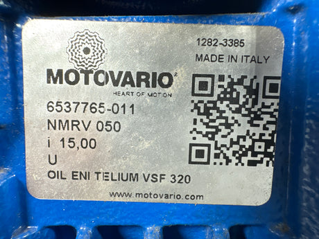 Motovario - 15:1 Worm gear Reducer - NMRV 050 - Used - Big Liquidators