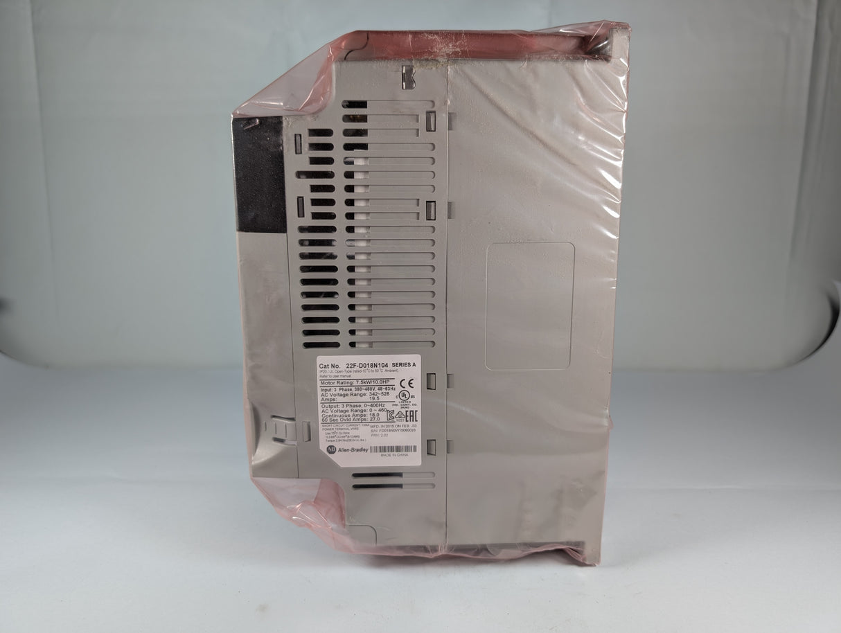 Allen Bradley - PowerFlex 4M Variable Frequency Drive - 22F - D018N104 - New - Big Liquidators