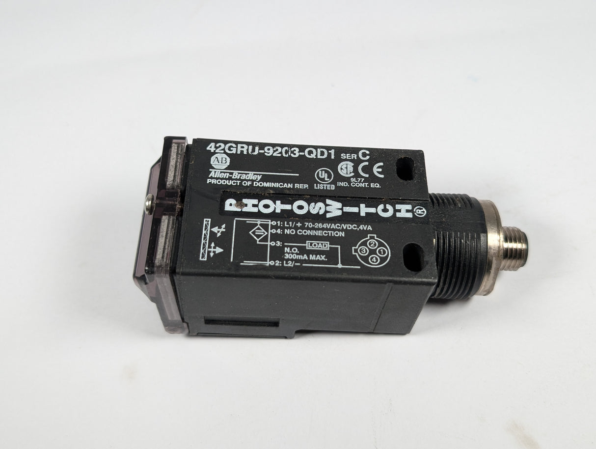 Allen Bradley - Polarized Retroreflective Sensor - 42GRU - 9203 - QD1 - Used - Big Liquidators
