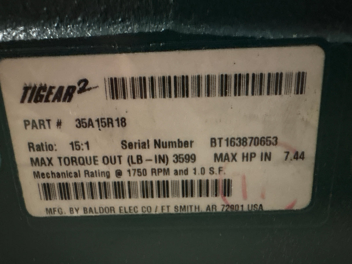 Dodge Tigear - 15:1 Gear Reducer - 35A15R18 - New - Big Liquidators