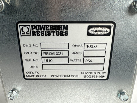 Powerohm Resistors - 100.0 OHMS Break Resistor - 1WR10000 - GCE1 - New - Big Liquidators