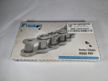 Tsubaki - 10 ft Roller Chain Section - RS50 RIV - New - Big Liquidators