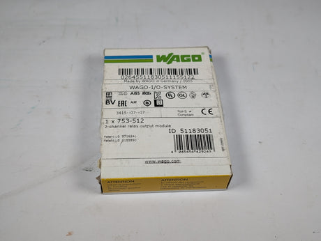 Wago - 2 - Channel Relay Output Module - 753 - 512 - New - Big Liquidators
