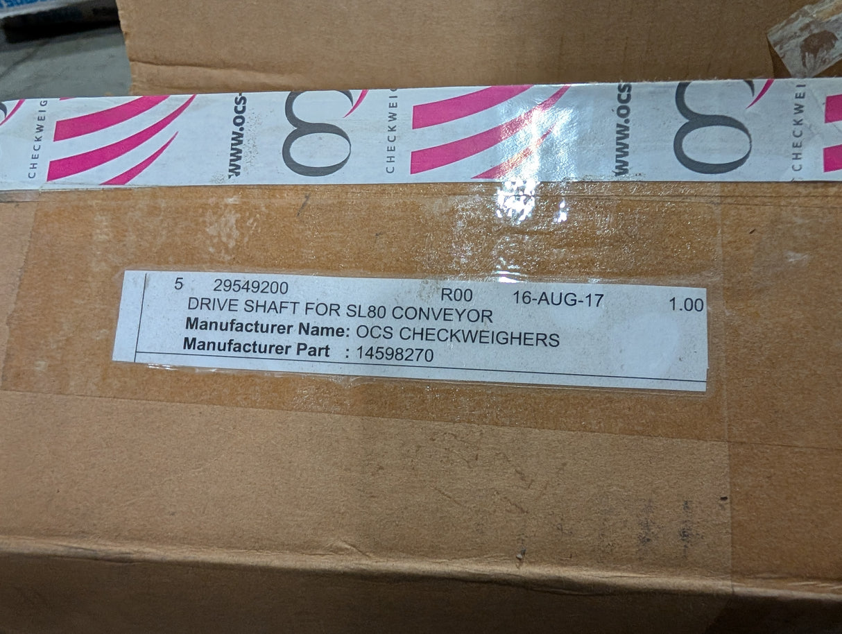OCS Checkweighers - Drive Shaft for SL80 Conveyor - 14598270 - New - Big Liquidators