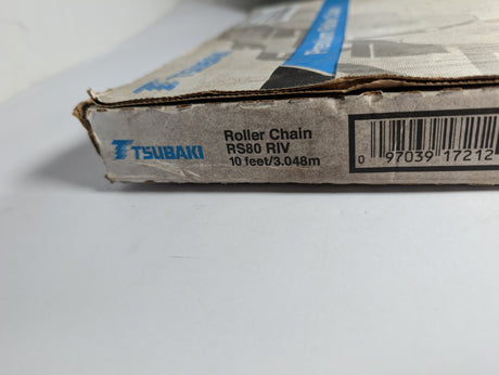Tsubaki - 10 FT of Premium Roller Chain - RS80 RIV - New - Big Liquidators