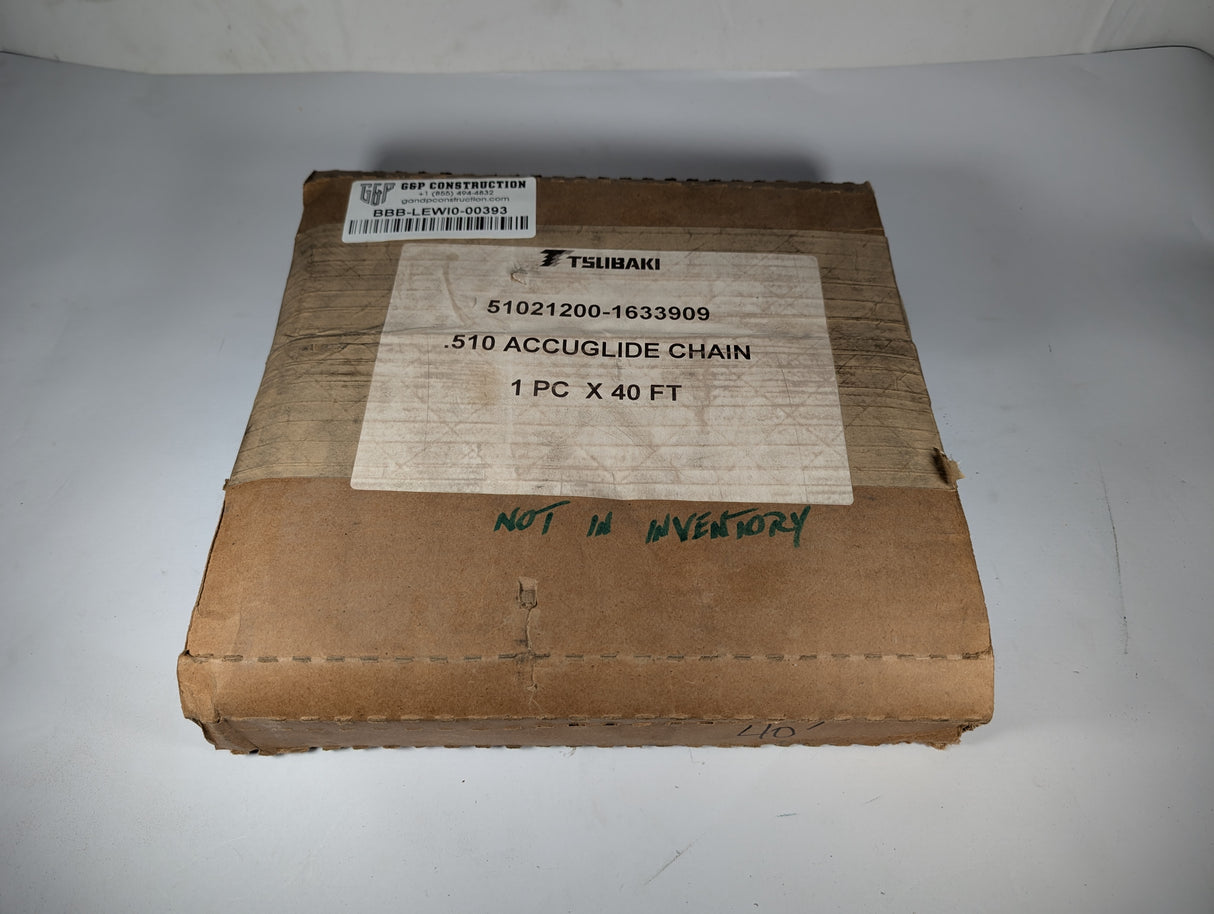 Tsubaki - .510 Accuglide Chain 40 FT - 51021200 - New - Big Liquidators