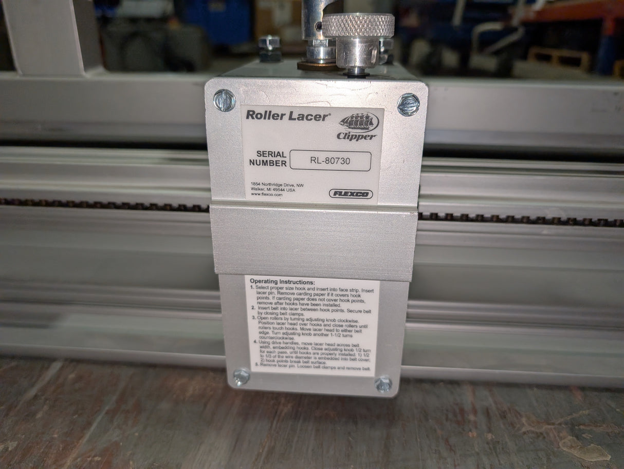 Clipper - 54" Manual Belt Lacer - Roller Lacer - Used - Big Liquidators