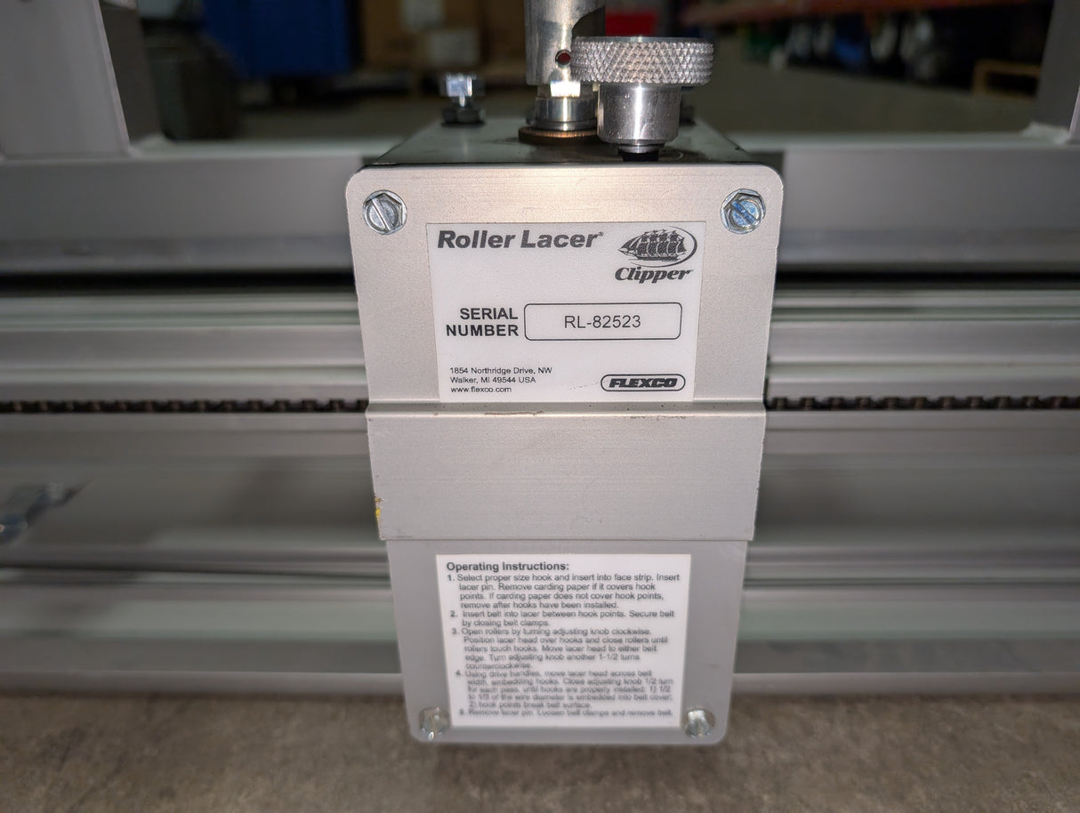 Clipper - 42" Manual Belt Lacer - Roller Lacer - Used - Big Liquidators