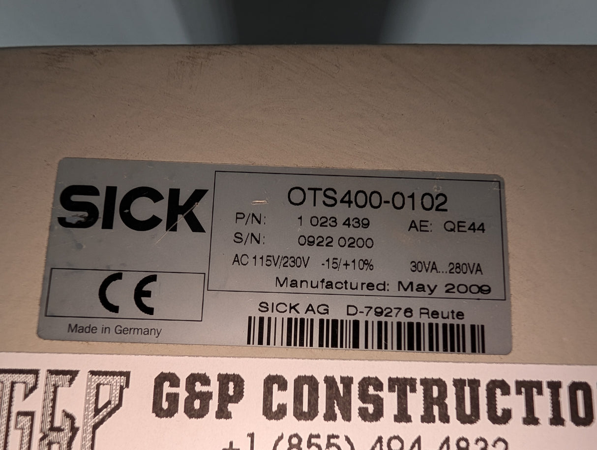 SICK - Omni - Tracking - System Scanner Controller - OTS400 - 00102 - Used - Big Liquidators