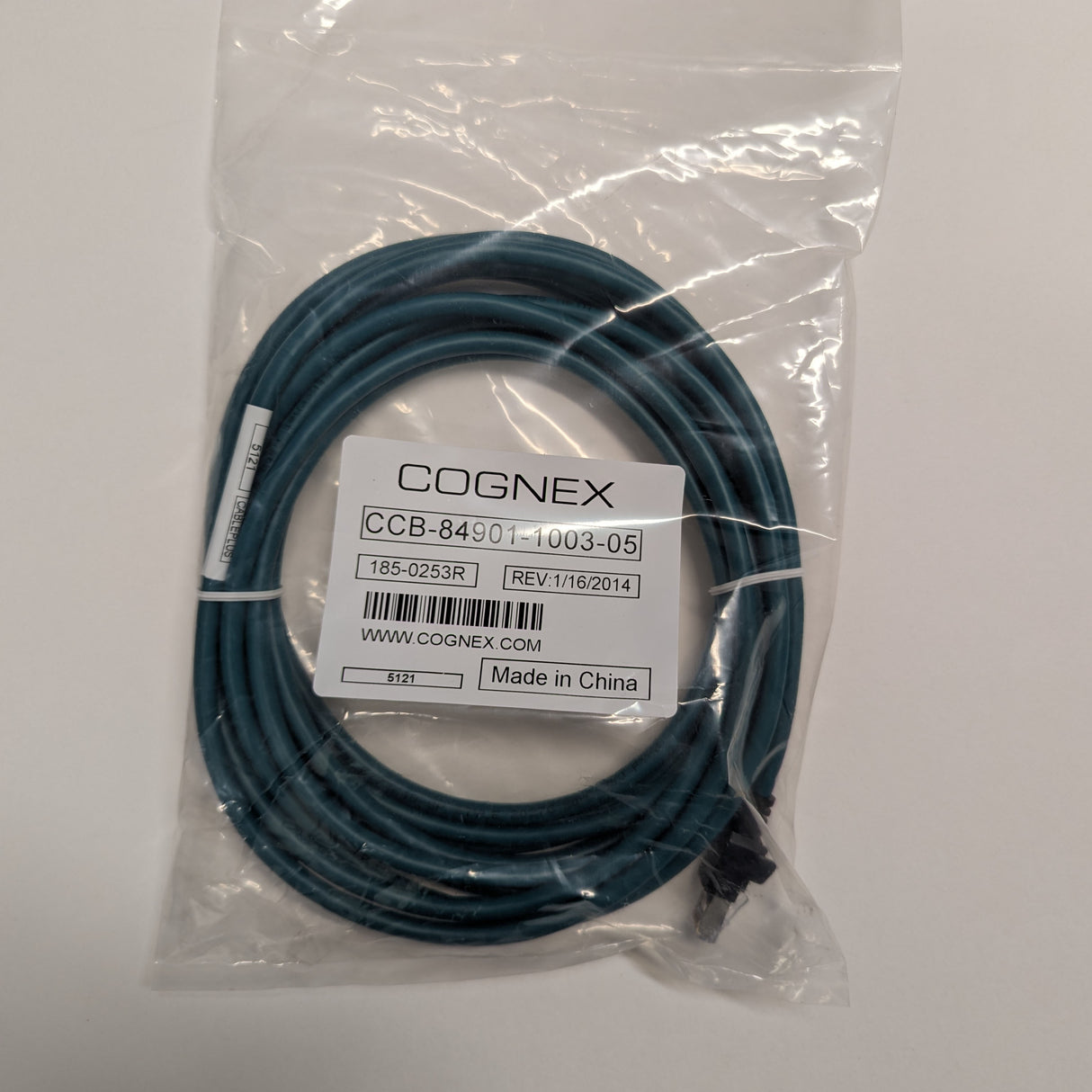 COGNEX CCB-01-1003-05 185-0253R , Ethernet Connection Patch Cord