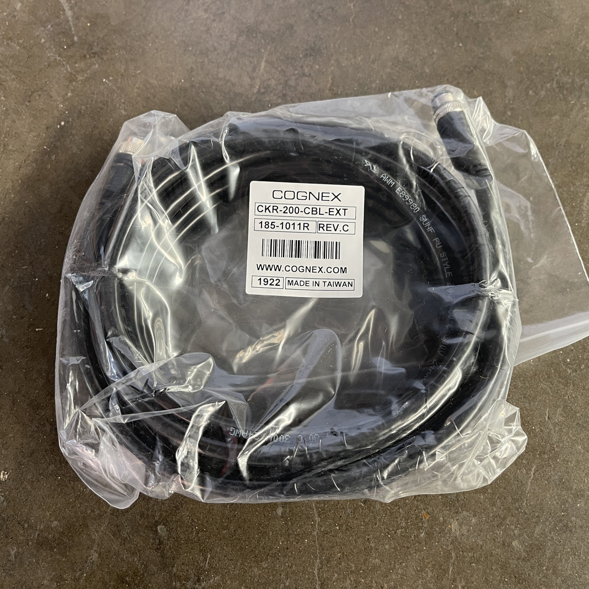 COGNEX CKR-200-CBL-EXT, CABLE 5 METER 12 PIN M12 MALE T, 185-1011R