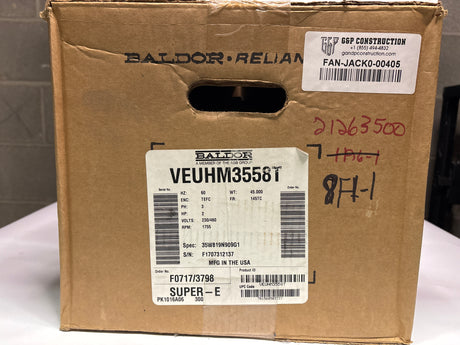 Baldor Reliance - 2 HP Electric Motor - VEUHM3558T - New - Big Liquidators