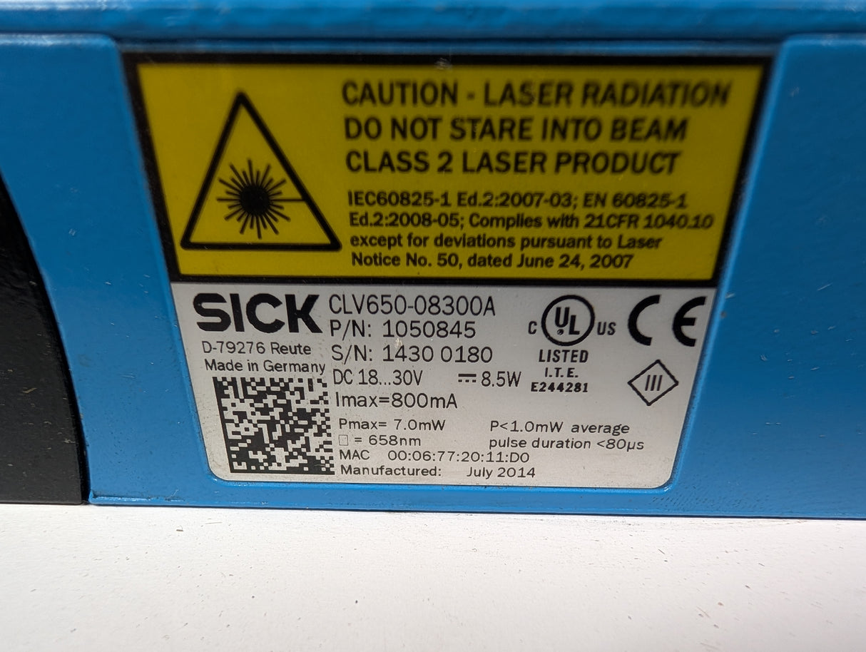 SICK - Barcode Scanner - CLV650 - 08300A - Used - Big Liquidators