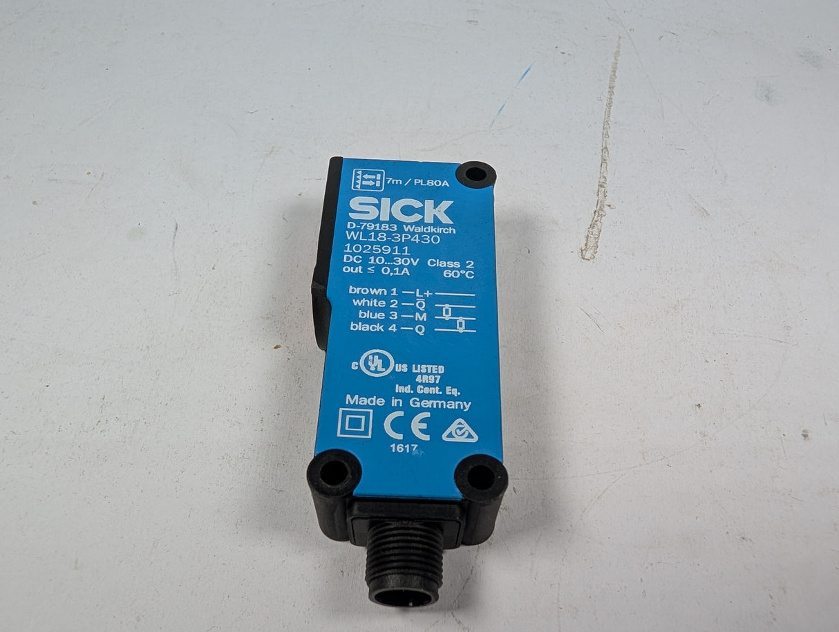 SICK - Photelectric Sensor - WL18 - 3P430 - Used - Big Liquidators