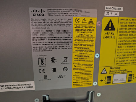 CISCO - 8 - Slot Blade Server with 4 Power Supplies - Cisco UCSB - 5108 - AC2 - Used - Big Liquidators