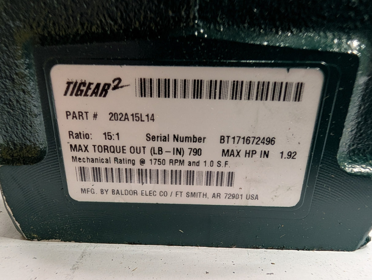 Dodge Tigear - 15:1 Gear Reducer - 202A15L14 - Used - Big Liquidators