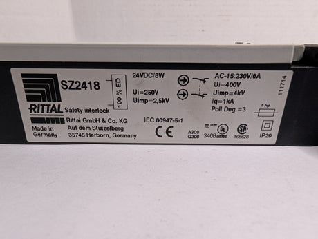 Rittal - Safety Interlock Switch - SZ2418 - Used - Big Liquidators