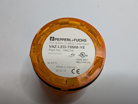 Pepperl+Fuchs - Yellow Stack Light - VAZ - LED - 70MM - YE - New - Big Liquidators