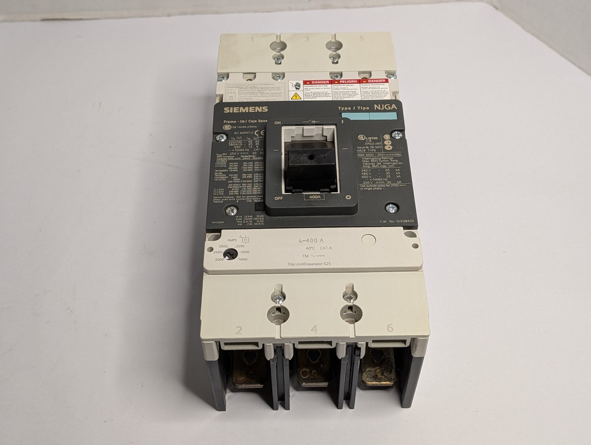 Siemens - 400 AMP Circuit Breaker - NJX3B400 - Used - Big Liquidators