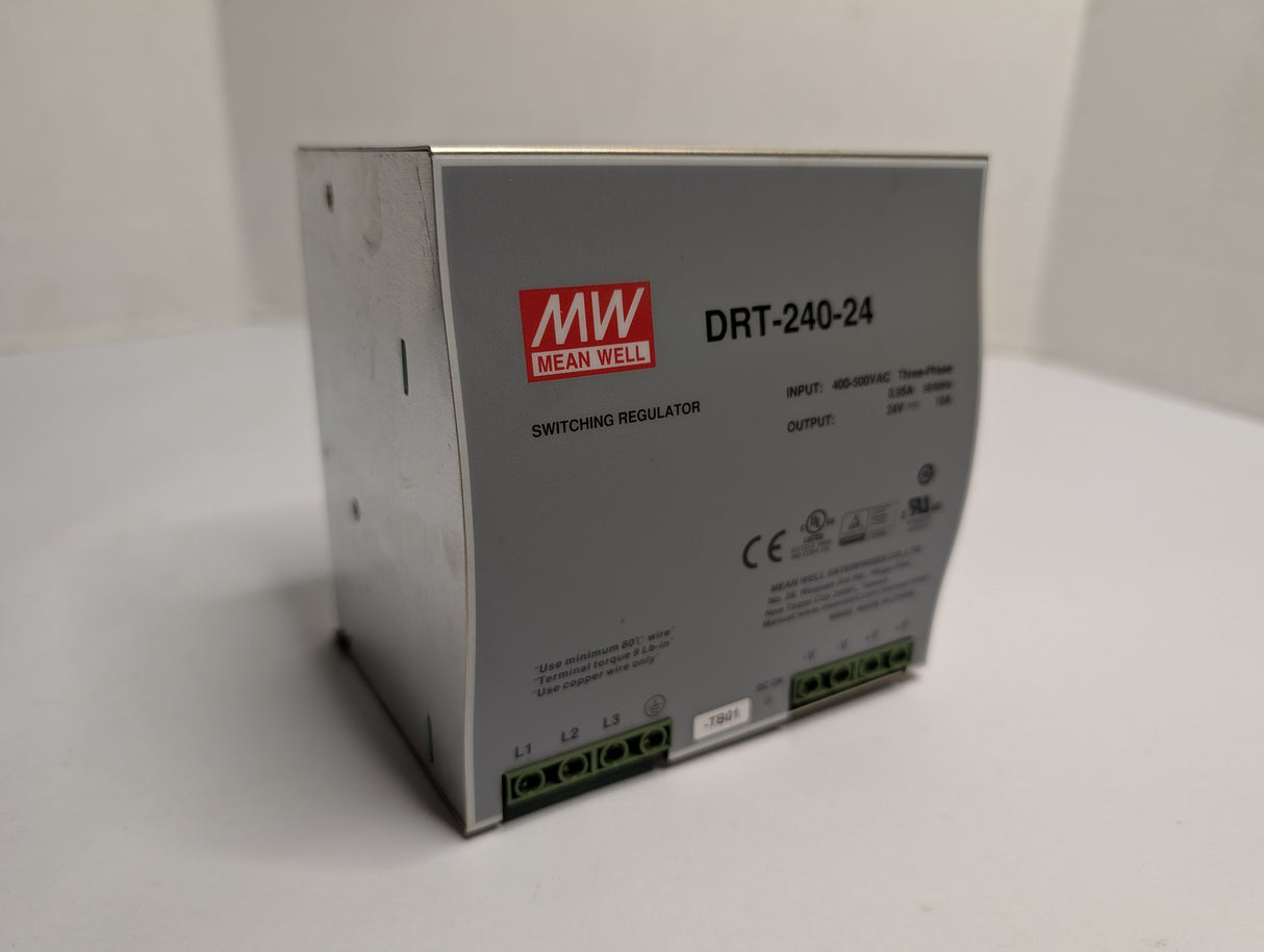 Mean Well - Power Switching Regulator - DRT - 240 - 24 - Used - Big Liquidators