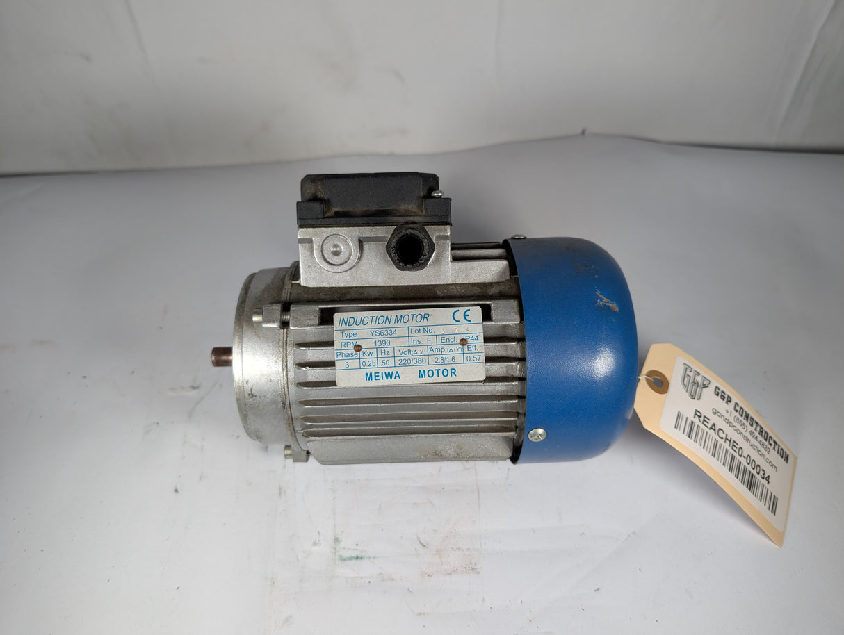 MEIWA - 0.25KW Electric Motor - YS6334 - Used - Big Liquidators