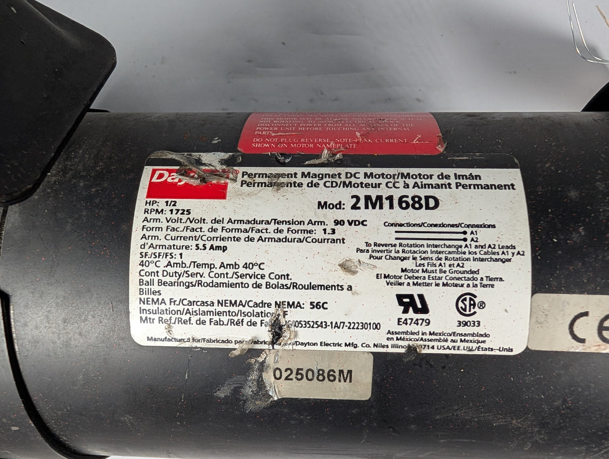 Dayton - 0.5 HP Electric Motor - 2M168D - Used - Big Liquidators