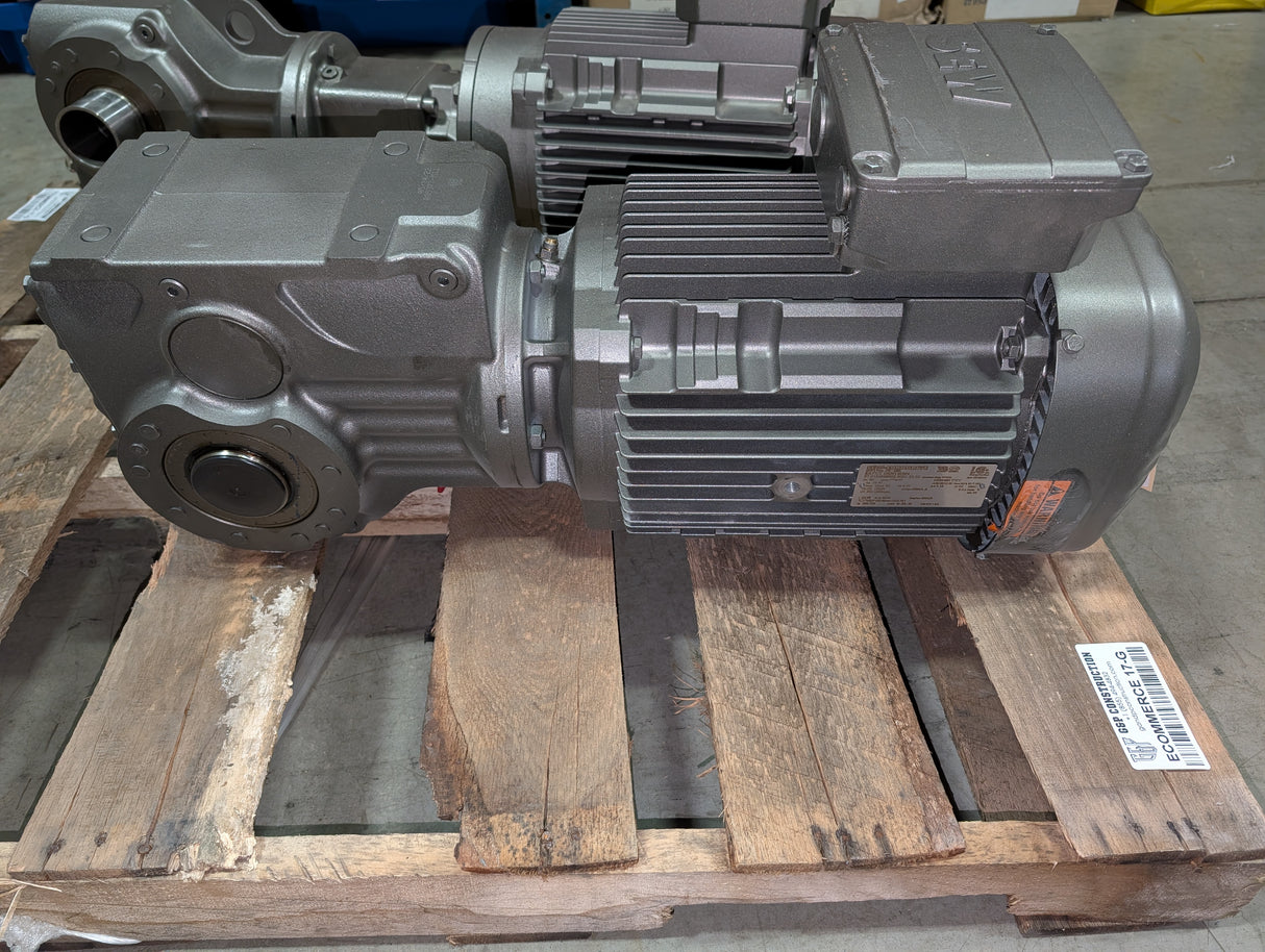 Sew - Eurodrive - 10 HP Helical Bevel Gearmotor - KA77/T DRN132M4 - Used - Big Liquidators