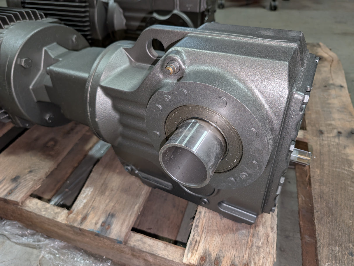Sew - Eurodrive - 10 HP Helical Bevel Gearmotor - KT77 AM213/215 DRN132M4 - Used - Big Liquidators