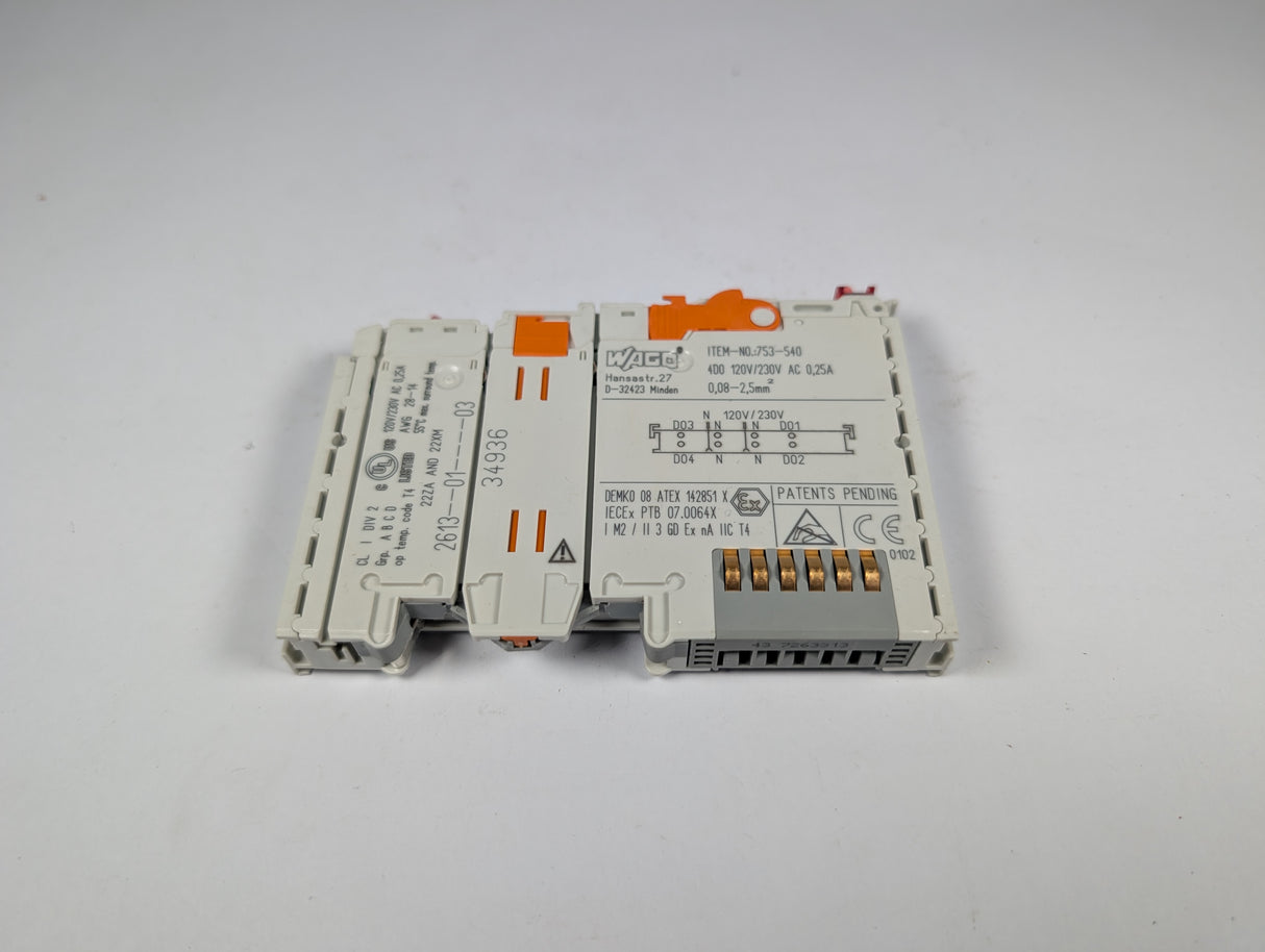 Wago - 4 - Channel Digital Output - 753 - 540 - Used - Big Liquidators