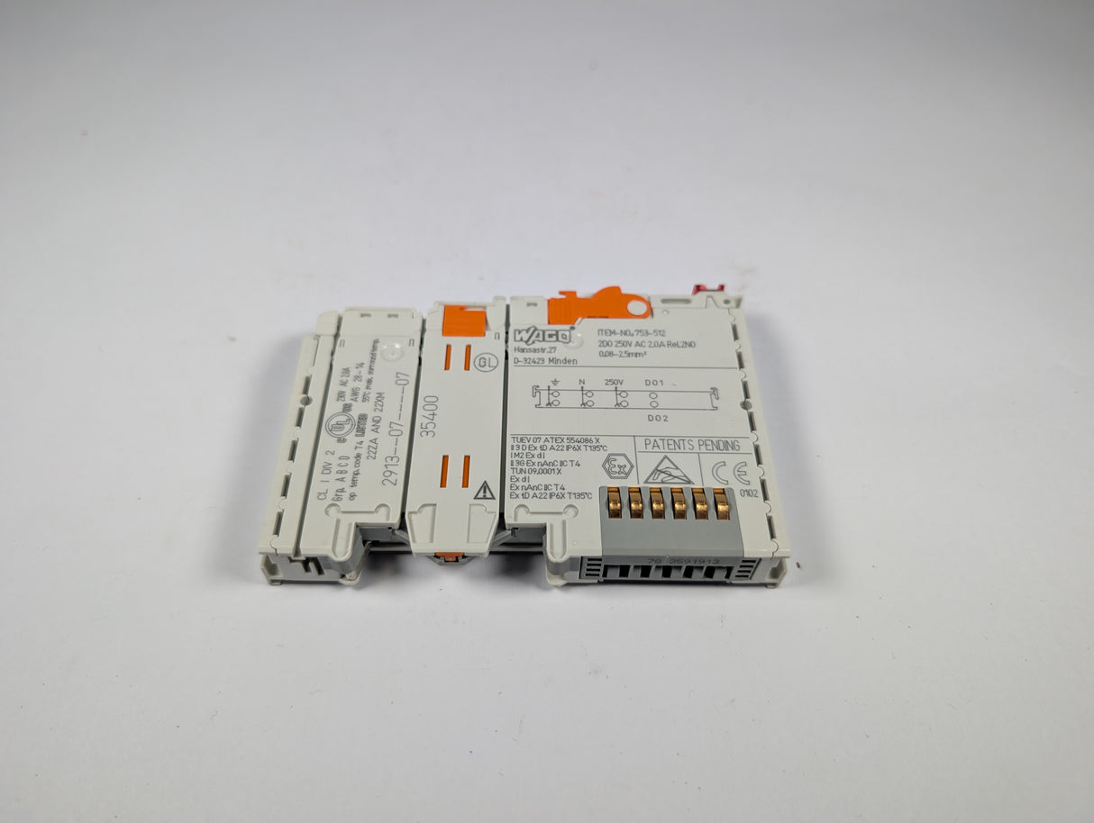 Wago - 2 - Channel Relay Output - 753 - 512 - Used - Big Liquidators