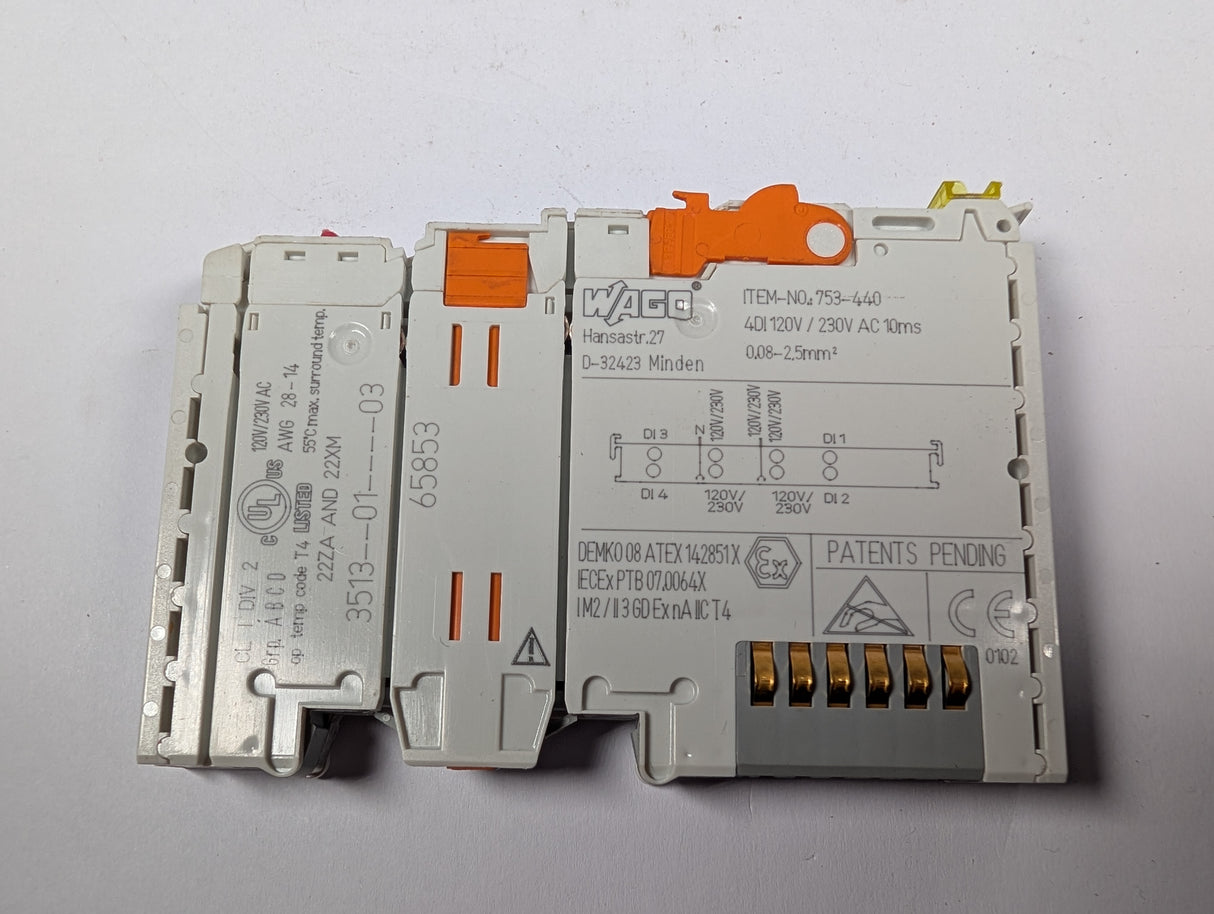 Wago - 4 - Channel Digital Input - 753 - 440 - Used - Big Liquidators