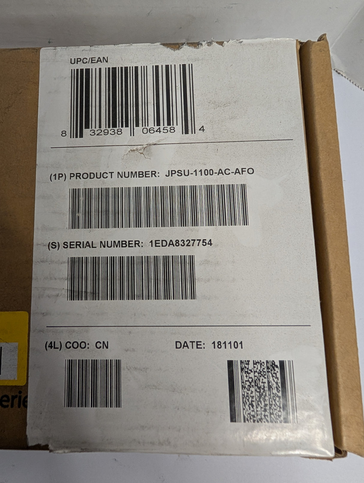 Juniper - 1100W Redundant Power Supply - JPSU - 1100 - AC - AF0 - New - Big Liquidators