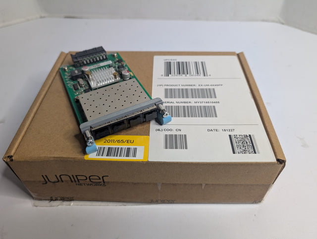 JUNIPER - 4 - Port 10 Gigabit Switch Module - EX - UM - 4XSFP4 - Used - Big Liquidators