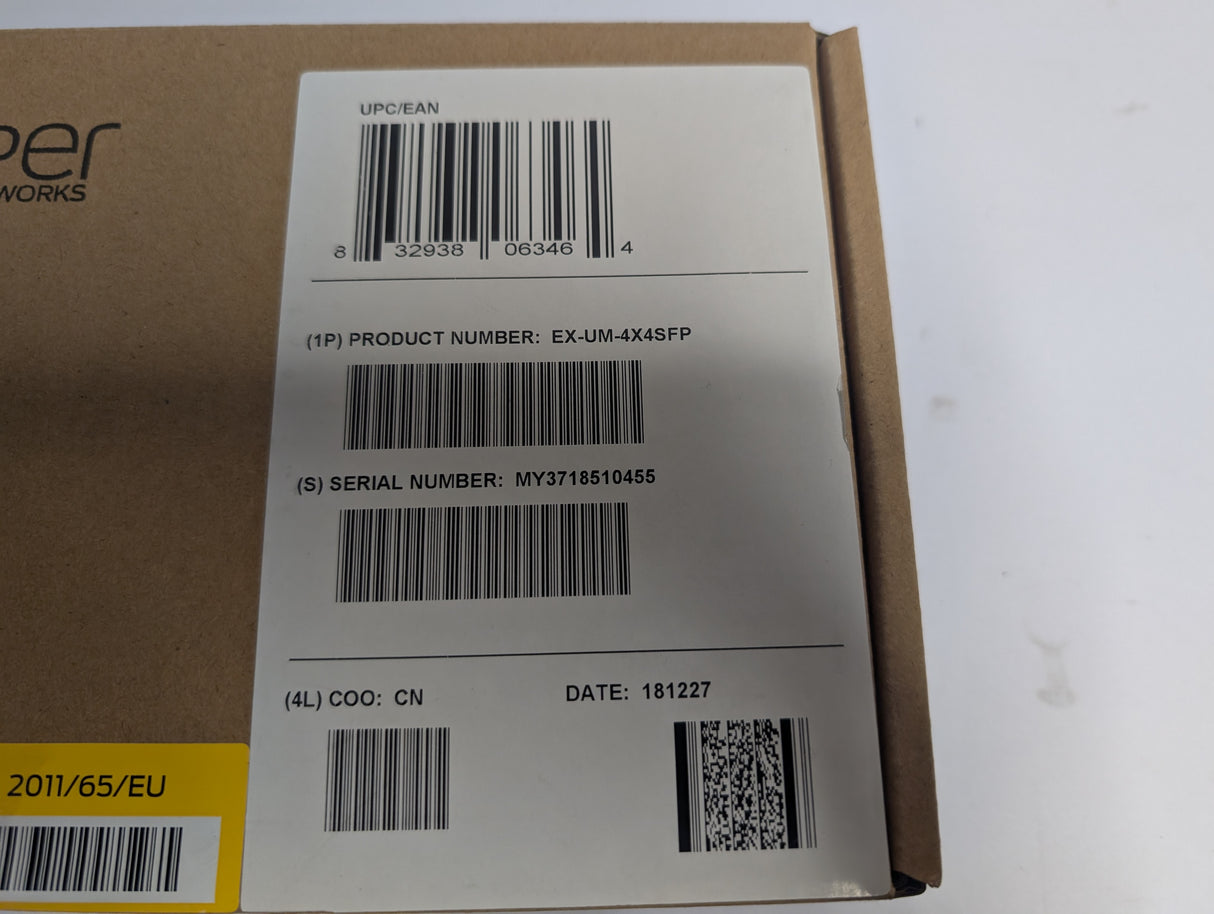 JUNIPER - 4 - Port 10 Gigabit Switch Module - EX - UM - 4XSFP4 - Used - Big Liquidators