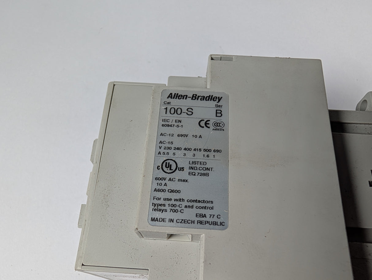 Allen Bradley - 37 Amp Contactor with Auxilary Contact Block - 100 - C37*00 w/100 - S - Used - Big Liquidators