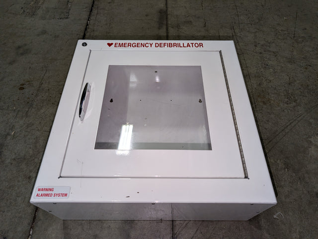Emergency Defibrillator Cabinet with Alarm - 17.5" x 17.5" x 7" - Used - Big Liquidators