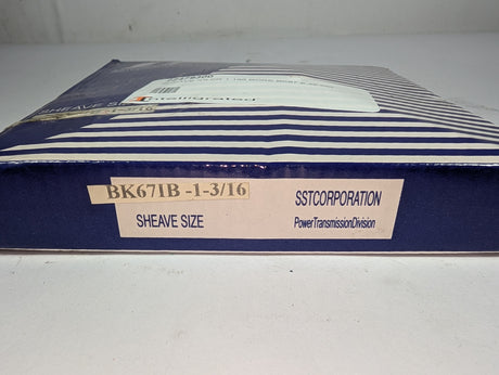 SST - Sheave - BK67IB - 1 - 3/16 - New - Big Liquidators