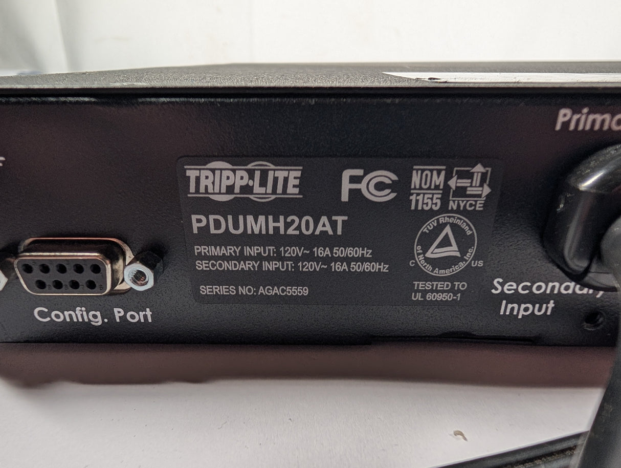 TRIPP - LITE - Metered PDU with ATS - PDUMH20AT - Used - Big Liquidators