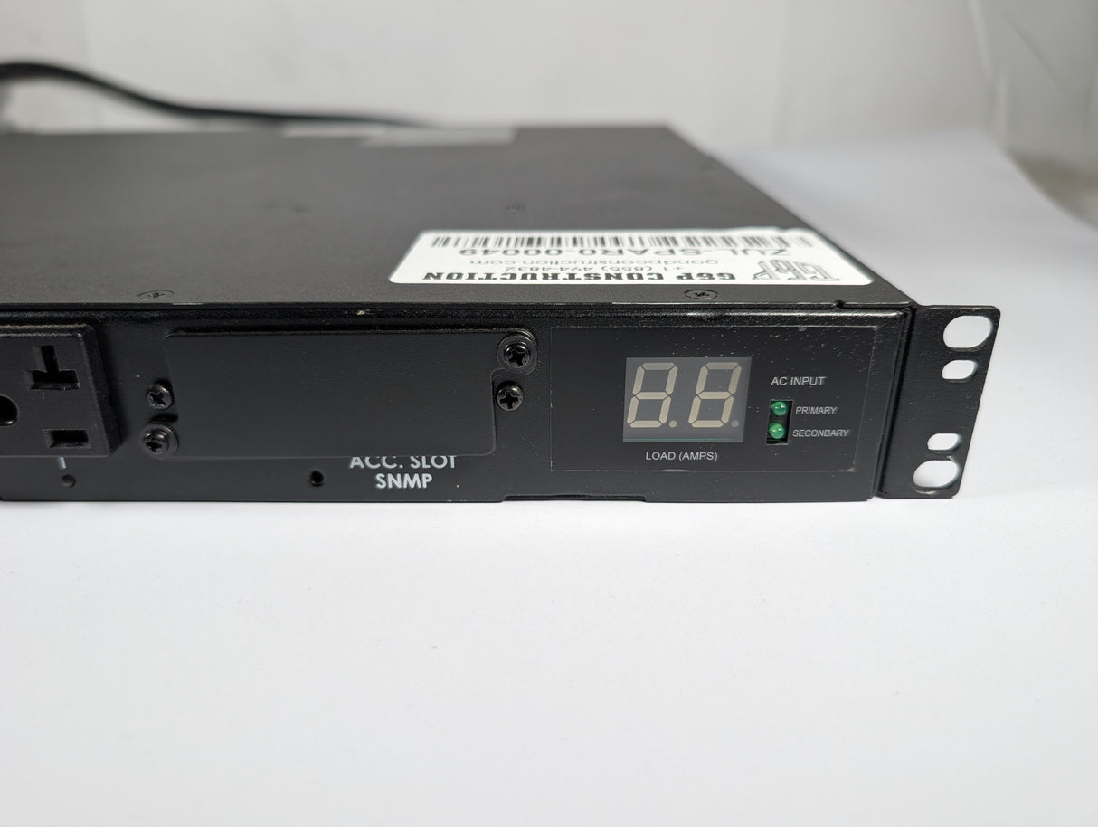 TRIPP - LITE - Metered PDU with ATS - PDUMH20AT - Used - Big Liquidators
