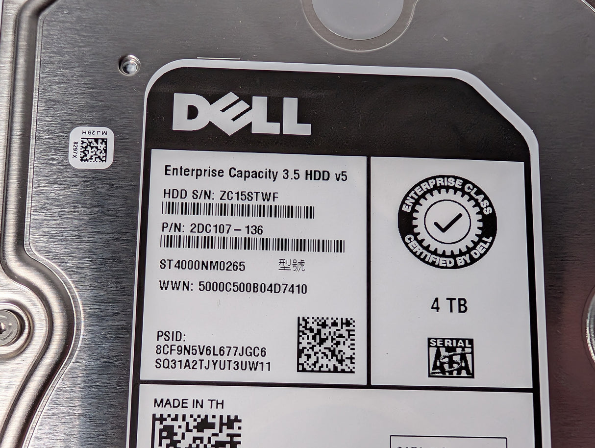 Dell - 4 TB Enterprise SATA Hard Drive - 2DC107 - 136 - Used - Big Liquidators