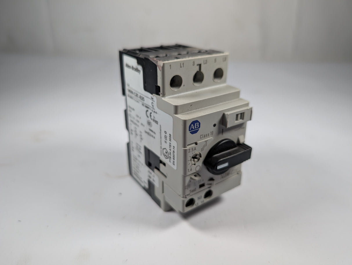 Allen Bradley - 2.5 AMP Motor Protection Circuit Breaker - 140M - C2E - B25 - Used - Big Liquidators