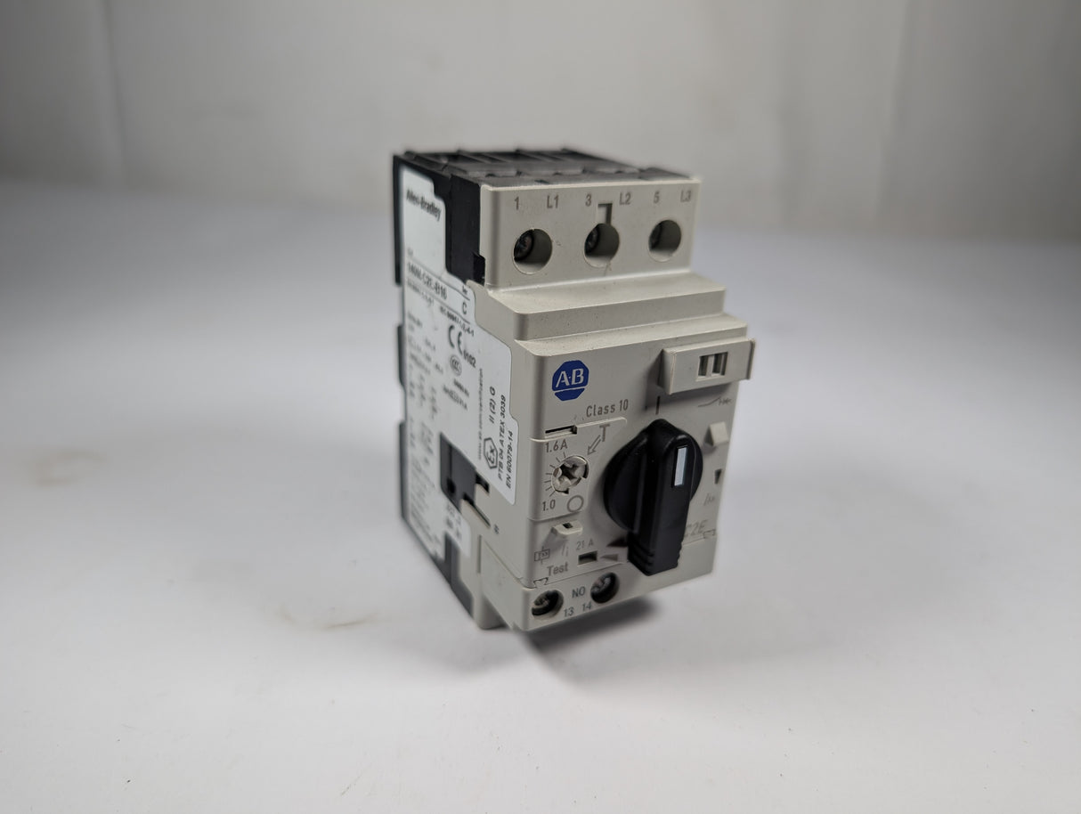 Allen Bradley - 1.6 AMP Motor Protection Circuit Breaker - 140M - C2E - B16 - Used - Big Liquidators