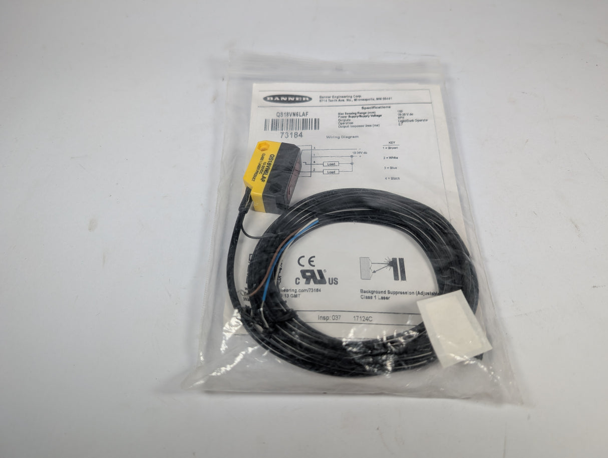 Banner - Adjustable Feild Photelectric Sensor - QS18VN6LAF - New - Big Liquidators