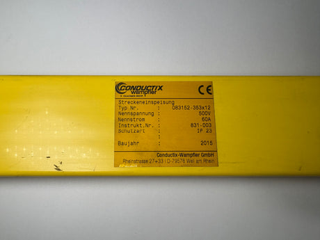 Conductix Wampfler - Line Feed 0831 3P CU60A PE - 083152 - 353X12 - Used - Big Liquidators